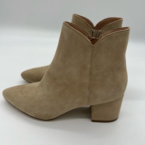 Cole Haan Elyse Bootie Chelsea Ankle Boot Women’s Size 7.5 Cream Suede Fall - Picture 2 of 12
